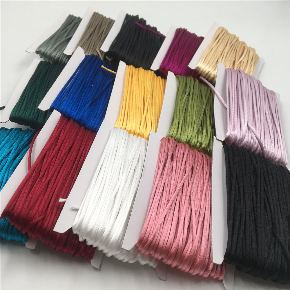 Ribbon Wired Satin - 2mm intrecciato macramè di seta macramè